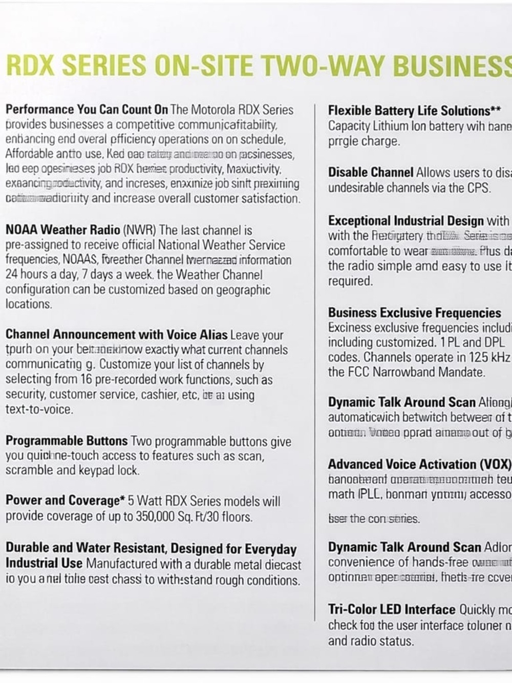 Motorola Black RDX Series Two-Way Business Radio - Picture 2 of 3
